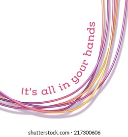 Vector abstract background with colored ropes for your presentation