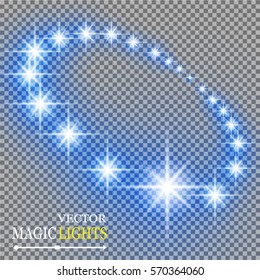 Vector abstract background. Colored stars in a circle with shadow. Eps 10. On a transparent background.
Magic efekt.


