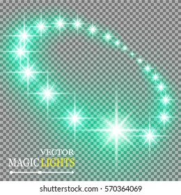 Vector abstract background. Colored stars in a circle with shadow. Eps 10. On a transparent background.
Magic efekt.


