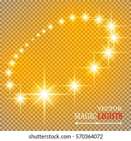 Vector abstract background. Colored stars in a circle with shadow. Eps 10. On a transparent background.
Magic efekt.


