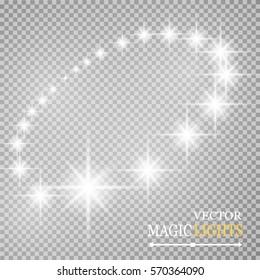 Vector abstract background. Colored stars in a circle with shadow. Eps 10. On a transparent background.
Magic efekt.


