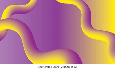 Fondo abstracto vectorial con tubo coloreado sobre amarillo y púrpura para tu libro de diseño, afiche, postal, etiqueta, pegatina, camiseta, web, impresión, etc.Bonito gradiente