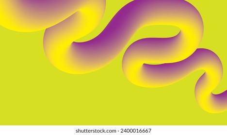 Vector abstract background with colored tube on yellow and purple bckgr for your design book,poster,postcard,label,sticker,t-shirt,web,print,etc.Beautiful gradient