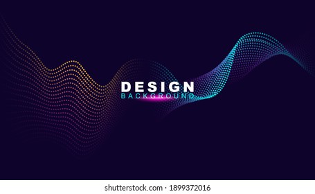 Vector abstract background with a colored  waves, Vector Illustration