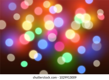 Vector abstract background with colorful blurred lights - disco, celebration, party concept