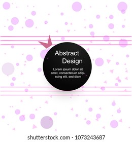 Vector abstract background with colorful circles and triangle design.