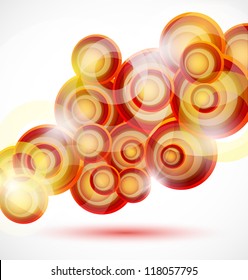 Vector abstract background: colorful circles