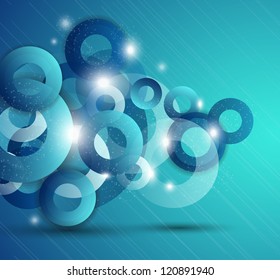 Vector abstract background: colorful circles