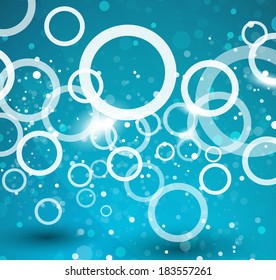Vector abstract background: colorful circles
