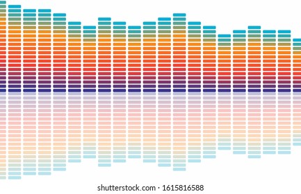 vector abstract background with colorful digital display lights