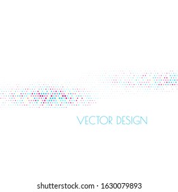 Vector abstract background with colorful dots. Bright texture of circles. Vibrant halftone illustration.