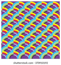 Vector abstract background with colorful fish scale pattern
