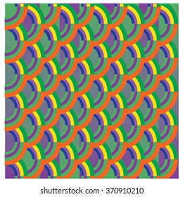 Vector abstract background with colorful fish scale pattern