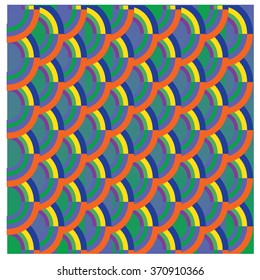 Vector abstract background with colorful fish scale pattern