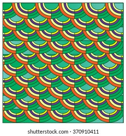 Vector abstract background with colorful fish scale pattern