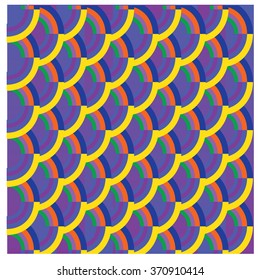 Vector abstract background with colorful fish scale pattern