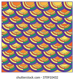 Vector abstract background with colorful fish scale pattern