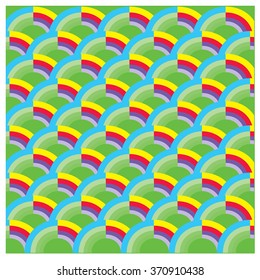 Vector abstract background with colorful fish scale pattern