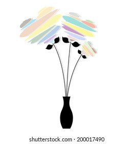 Vector of abstract background with colorful flower