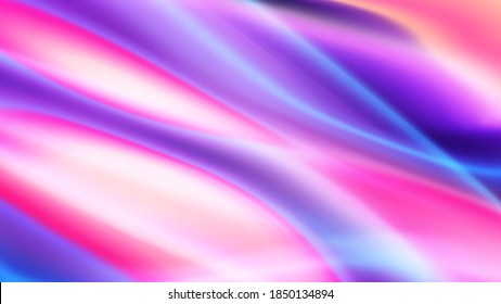 Fondo abstracto vectorial. Borroso neón fluorescente colorido. El efecto de la propagación de fluidos y el entrelazamiento de formas geométricas. Brillantes colores ultravioleta, azul y rojo.