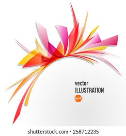 Vector abstract background of colorful fragments. Illustration of triangles