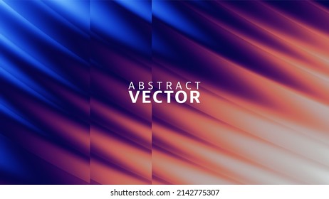 Vector Abstract Background. Colorful Futuristic Wavy Illustration.