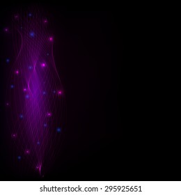 Vector abstract background with colorful glowing lines