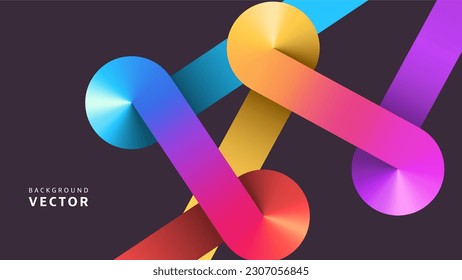 Vector Abstract Background. Colorful Illustration with Angular Gradients.