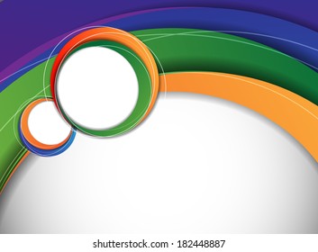 Vector abstract background with colorful layers. Eps10