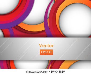 Vector abstract background with colorful layers. Eps10