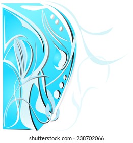 Vector abstract background with colorful leaves - Illustration