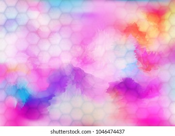 Vector Abstract Background with Colorful Paint Splashes. Indian Holi Festival Banner.