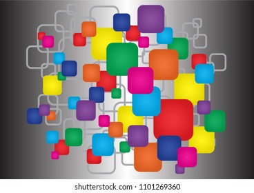 Vector Abstract background with colorful Square