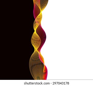 Vector abstract background with colorful wave design element. Can be used for flyer, blank, card, banner, invitation, brochure cover design template.