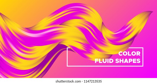 Vector Abstract Background. Colorful Wavy Fluid Shapes. Beautiful Interweaving. Digital Background with Flowing Liquid for Business, Banner, Cover. Vector Illustration EPS10 for Your Creative Design.