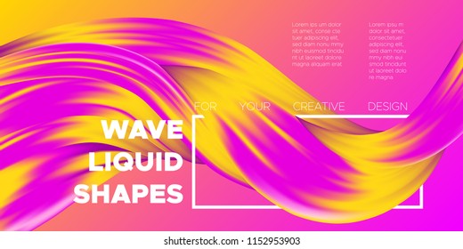Vector Abstract Background. Colorful Wavy Fluid Shapes. Beautiful Interweaving. Digital Background with Flowing Liquid for Business, Banner, Cover. Vector Illustration EPS10 for Your Creative Design.