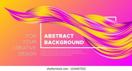 Vector Abstract Background. Colorful Wavy Fluid Shapes. Beautiful Interweaving. Digital Background with Flowing Liquid for Business, Banner, Cover. Vector Illustration EPS10 for Your Creative Design.