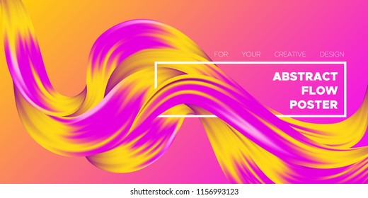 Vector Abstract Background. Colorful Wavy Fluid Shapes. Beautiful Interweaving. Digital Background with Flowing Liquid for Business, Banner, Cover. Vector Illustration EPS10 for Your Creative Design.