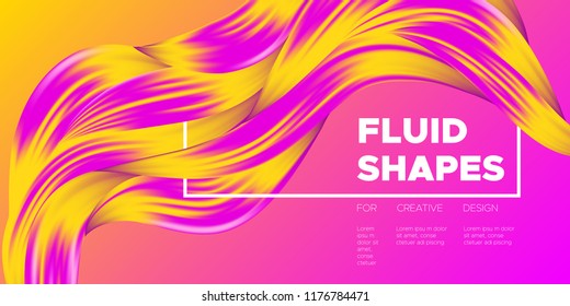 Vector Abstract Background. Colorful Wavy Fluid Shapes. Beautiful Interweaving. Digital Background with Flowing Liquid for Business, Banner, Cover. Vector Illustration EPS10 for Your Creative Design.