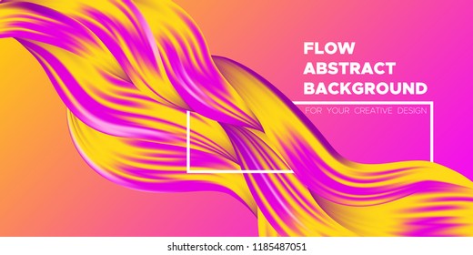 Vector Abstract Background. Colorful Wavy Fluid Shapes. Beautiful Interweaving. Digital Background with Flowing Liquid for Business, Banner, Cover. Vector Illustration EPS10 for Your Creative Design.