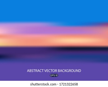 Vector abstract background in the colors of the sea sunset