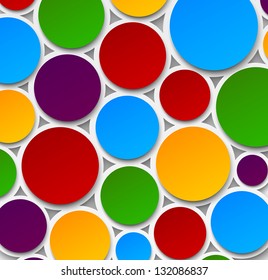 Vector abstract background composed of colorful paper bubbles. Eps10.