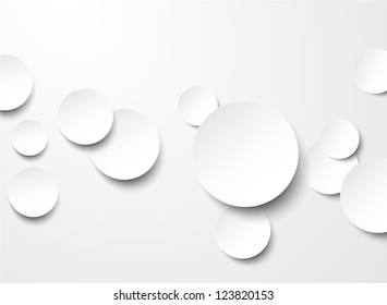 Vector abstract background composed of white paper round notes. Eps10.