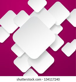 Vector abstract background composed of white paper notes. Eps10.