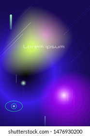 Vector abstract background, Composition colorful fluid abstraction, holographic and gradient color design for backgrounds. Layout template for banner, poster, wallpaper, flyer, brochure