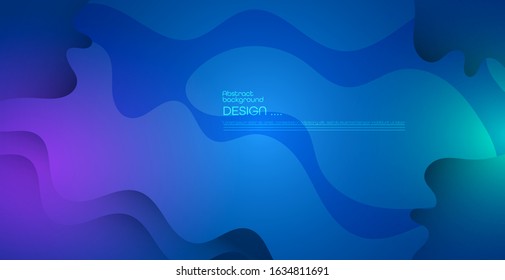 Vector abstract background, Composition colorful fluid abstraction, holographic and gradient color design for backgrounds. Layout template for banner, poster, wallpaper, flyer, brochure