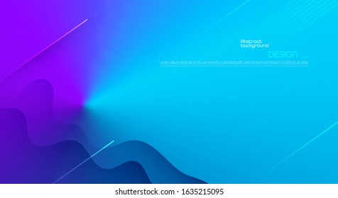 Vector abstract background, Composition colorful fluid abstraction, holographic and gradient color design for backgrounds. Layout template for banner, poster, wallpaper, flyer, brochure