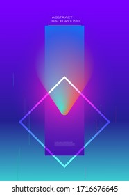 Vector abstract background, Composition colorful fluid abstraction, holographic and gradient color design for backgrounds. Layout template for banner, poster, wallpaper, flyer, brochure