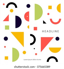 Vector abstract background. composition of simple geometric shapes