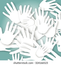 Vector Abstract Background, concept from hands